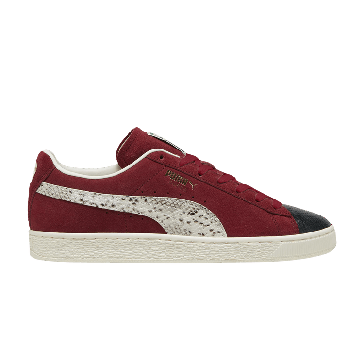 Puma Suede 'Split - Intense Red Snakeskin' — Intense Red/Cold Green/Frosted Ivory