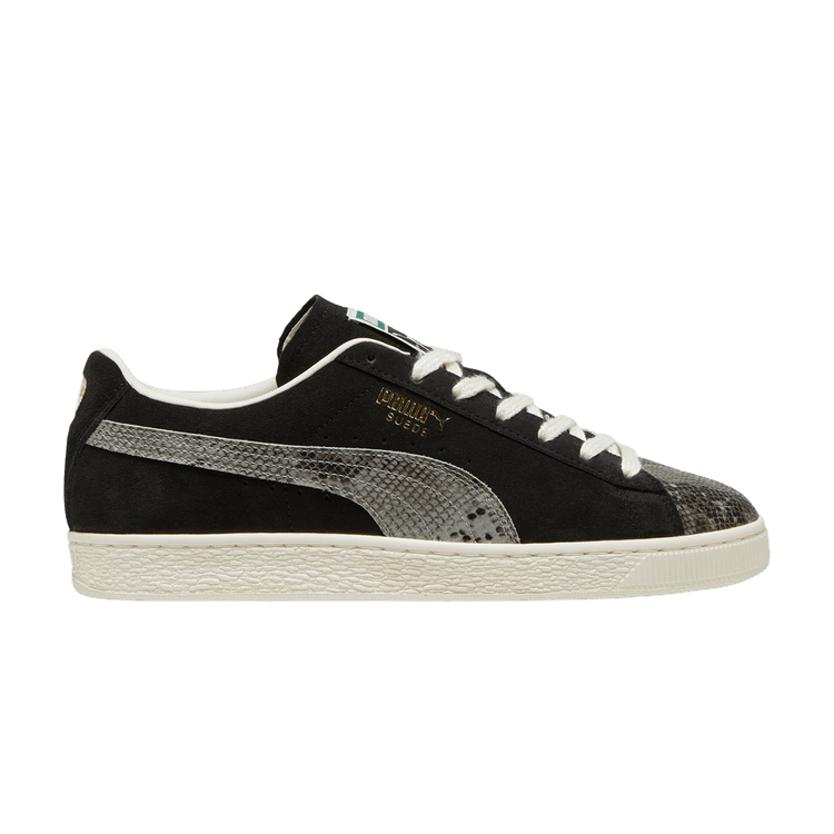 Puma Suede 'Split - Smokey Grey Snakeskin' — Black/Smokey Grey/Frosted Ivory