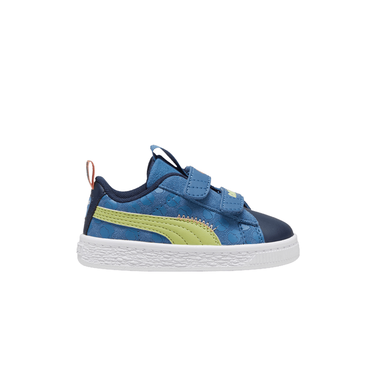 Puma Playmobil x Suede Toddler 'Mix-And-Match' — Blue Horizon/Pistachio Green