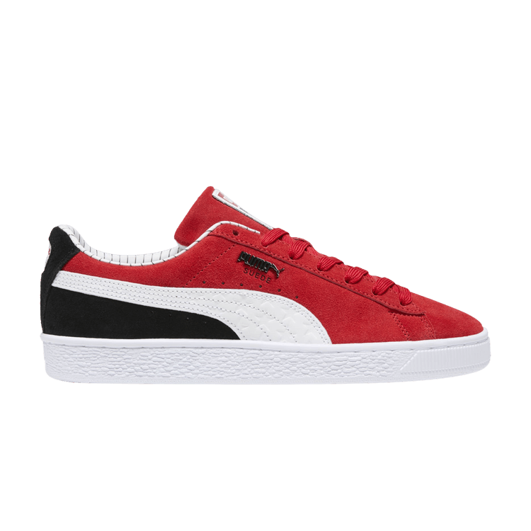 Pinstripe Sports Club x Puma Suede 'Red Black' — For All Time Red/White/Black