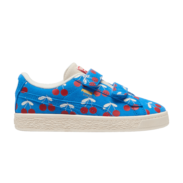 Bebe De Pino x Puma Suede Classic 21 Little Kid 'Ignite Blue Cherries' — Frosted Ivory/Ignite Blue