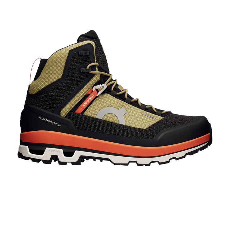 ON Cloudalpine Waterproof 'Safari Black' — Safari/Black