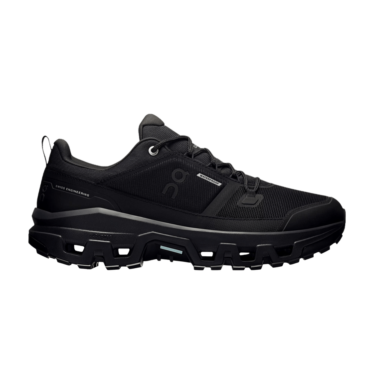 ON Cloudrock Low Waterproof 'Triple Black' — Black/Black