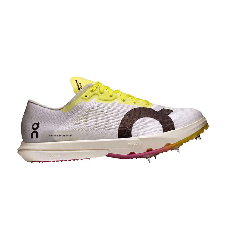 ON Wmns Cloudspike Amplius 2 'White Yellow Raspberry' — White/Raspberry