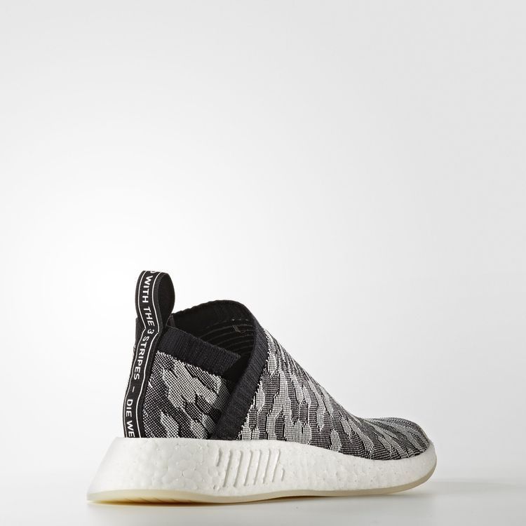 Adidas Wmns NMD_CS2 Primeknit 'Grey White' — Core Black/Core Black