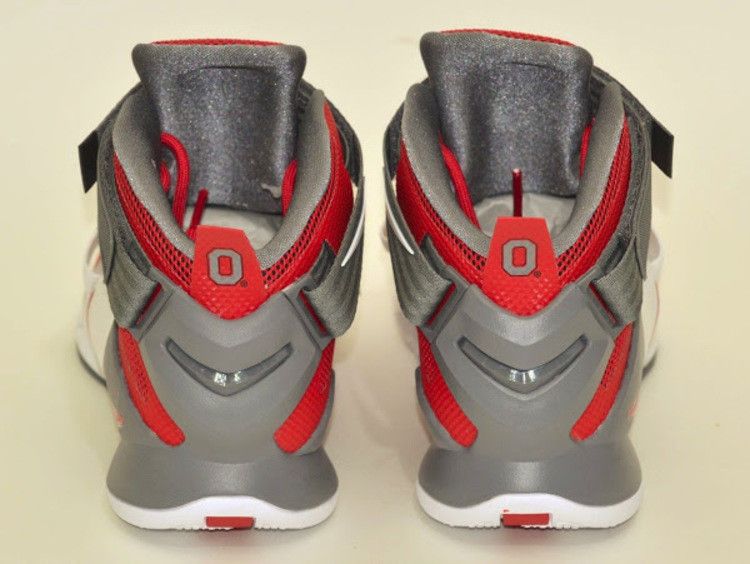 Nike LeBron Soldier 9 Premium 'Ohio State Buckeyes' — University Red/Metallic Silver-White