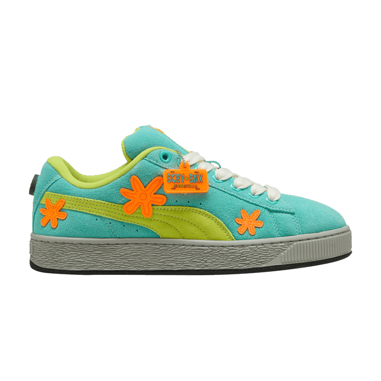 Scooby-Doo x Puma Suede XL 'Mystery Machine' — Lime Smash/Aquatic/Heat Fire