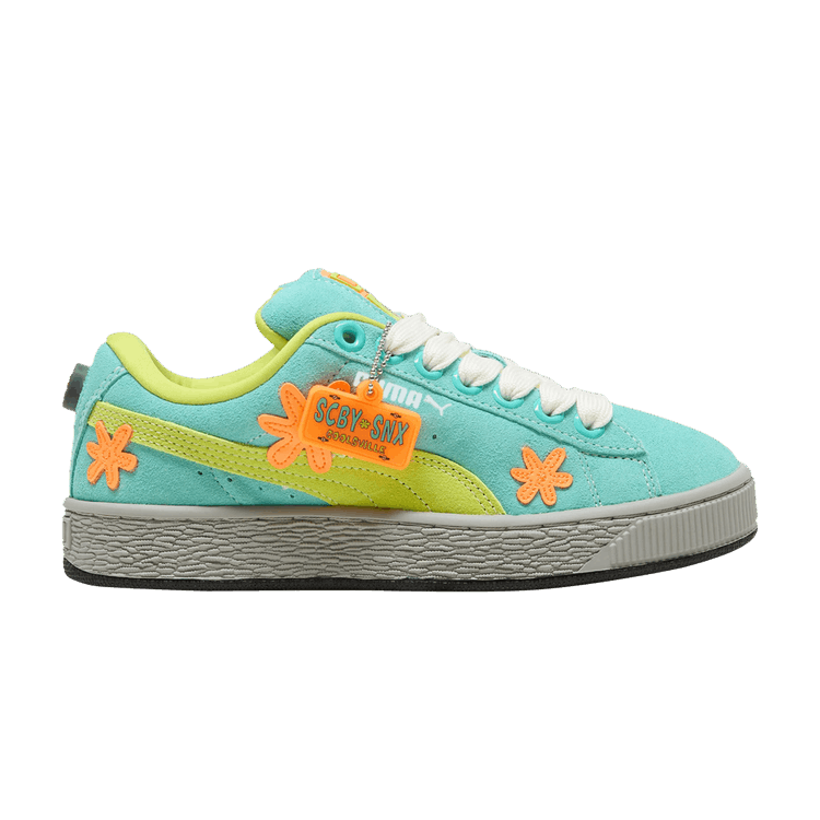 Scooby-Doo x Puma Suede XL Big Kid 'Mystery Machine' — Lime Smash/Aquatic/Heat Fire