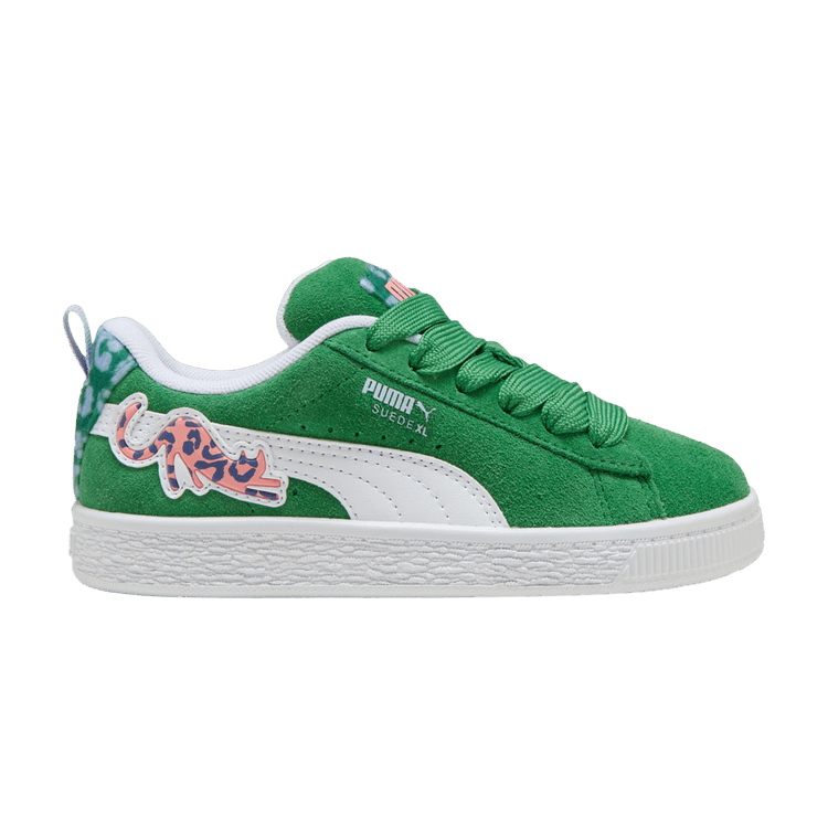 Cats Club x Puma Suede XL Little Kid 'Cat Badge' — Archive Green/White