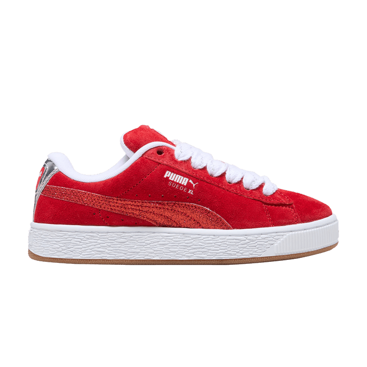 Puma Suede XL Big Kid 'Holiday Glitz' — For All Time Red/White/Silver