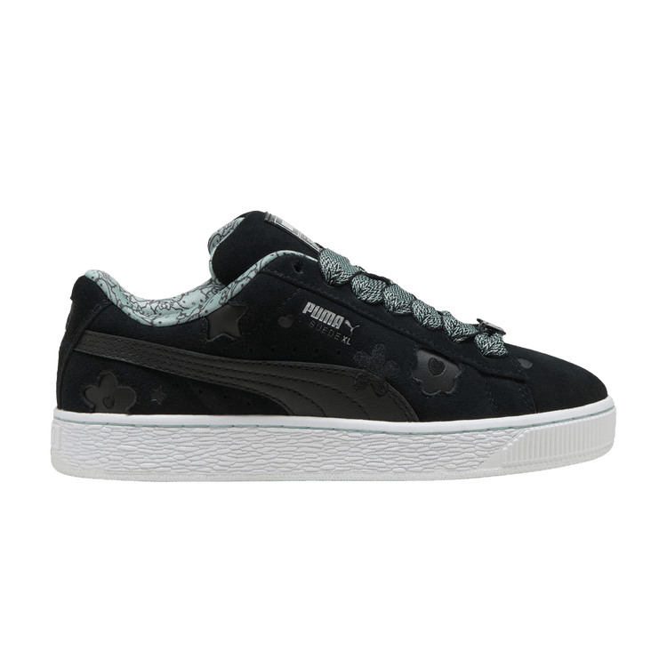 Hello Kitty x Puma Wmns Suede XL 'Black' — Black/Light Moss
