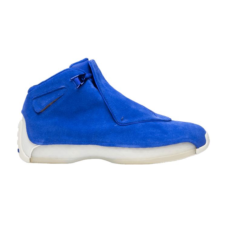 Air Jordan 18 Retro 'Blue Suede' — Racer Blue/Racer Blue/Sail