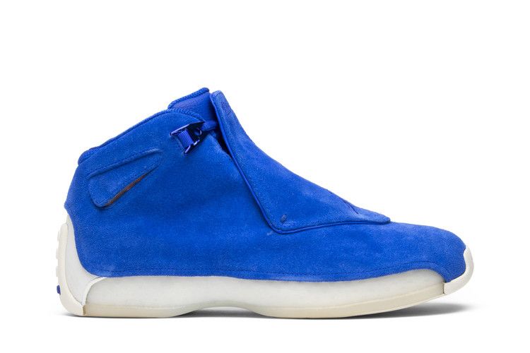 Air Jordan 18 Retro 'Blue Suede' — Racer Blue/Racer Blue/Sail