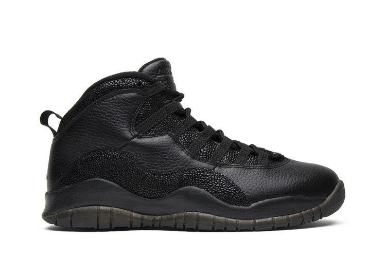 OVO x Air Jordan 10 Retro 'Black' — Black/Black-Metallic Gold