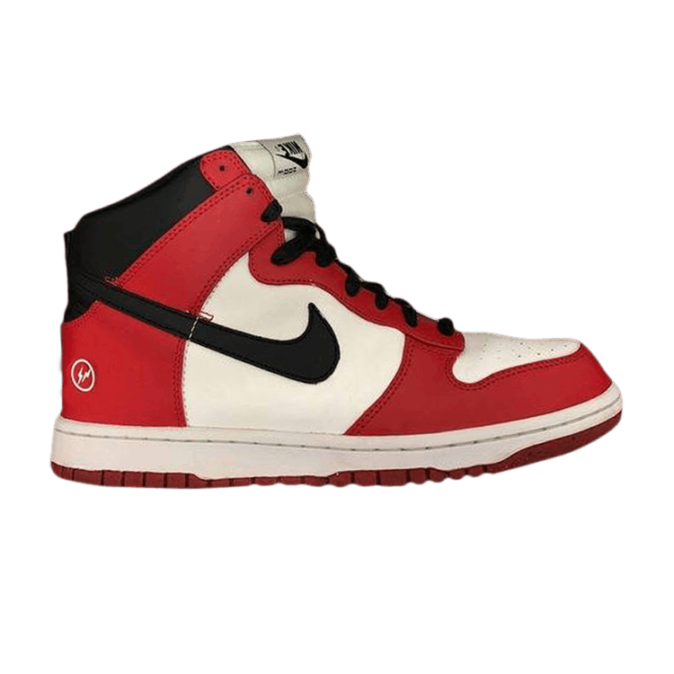 Fragment Design x Nike Dunk High 'City Pack - New York' — White/Black/Varsity Red/Obsidian