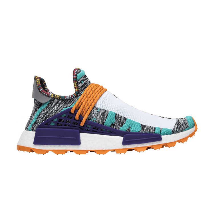 Pharrell x adidas NMD Human Race Trail 'Solar Pack' — Hi-Red Aqua/Core Black