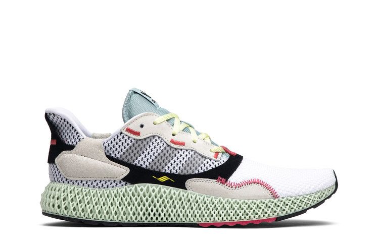 adidas ZX 4000 Futurecraft 4D 'Grey' — Red One/Core Black/Bright Cyan