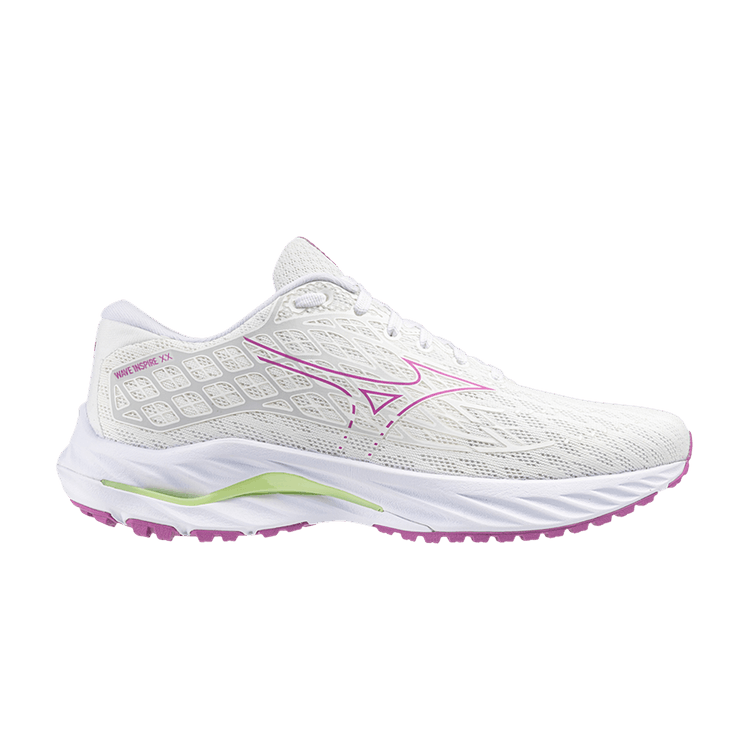 Mizuno Wmns Wave Inspire 20 'White Rose Red' — White/Rose Red