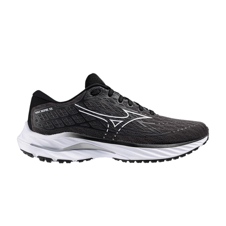 Mizuno Wmns Wave Inspire 20 Wide 'Ebony White' — Ebony/White