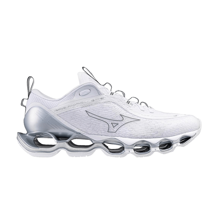 Mizuno Wmns Wave Prophecy 13 'White Metallic Grey' — White/Metallic Grey
