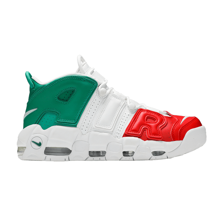Nike Air More Uptempo 'Italy' — University Red/Lucid Green-White