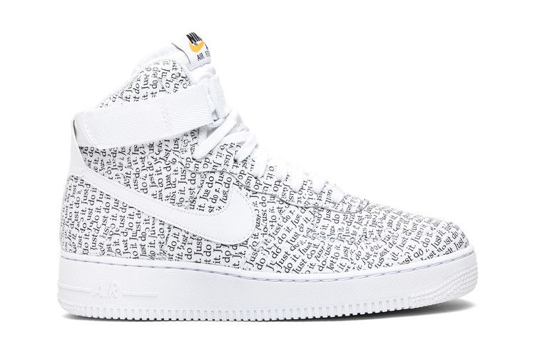 Nike Wmns Air Force 1 High LX 'Just Do It' — White/Black (2)