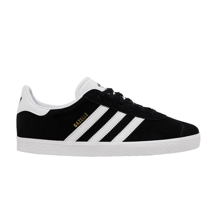 adidas Gazelle J 'Core Black' — Core Black/Footwear White/Gold Metallic