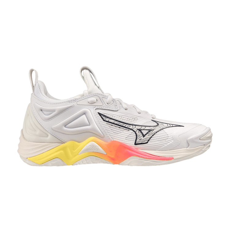 Mizuno Wmns Wave Momentum 3 'Snow White High Vis Pink' — Snow White/High Vis Pink