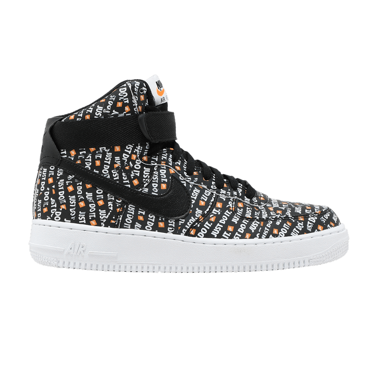 Nike Air Force 1 High '07 LV8 'Just Do It' — Black/White-Total Orange