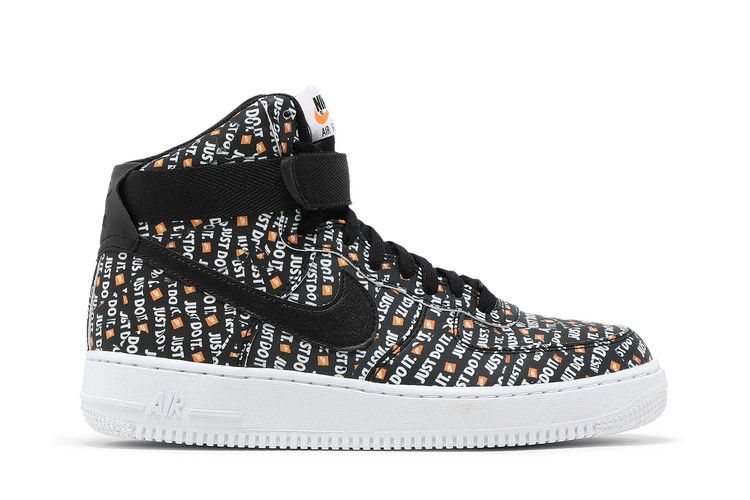 Nike Air Force 1 High '07 LV8 'Just Do It' — Black/White-Total Orange (2)
