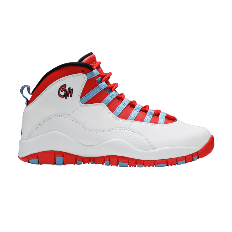 Air Jordan 10 Retro 'City Pack - Chicago' — White/University Blue-Black-Bright Crimson