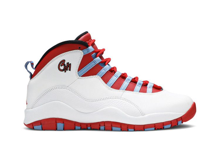 Air Jordan 10 Retro 'City Pack - Chicago' — White/University Blue-Black-Bright Crimson