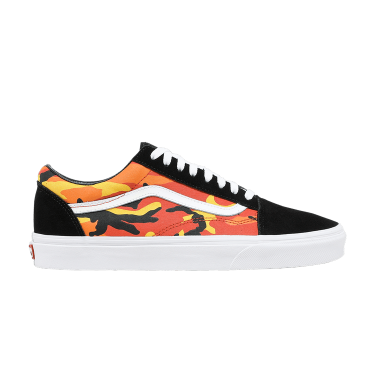Vans Old Skool 'Pop Camo' — Black/Spicy Orange
