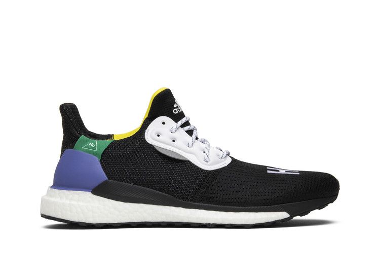 Pharrell x adidas Solar Hu Glide 'Black' — Footwear White/Core Black/Bold Green