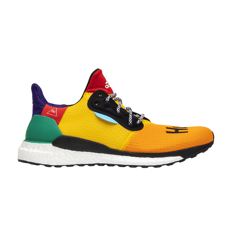 Pharrell x adidas Solar Hu Glide 'Bold Gold' — Black/Bold Gold/Bold Green