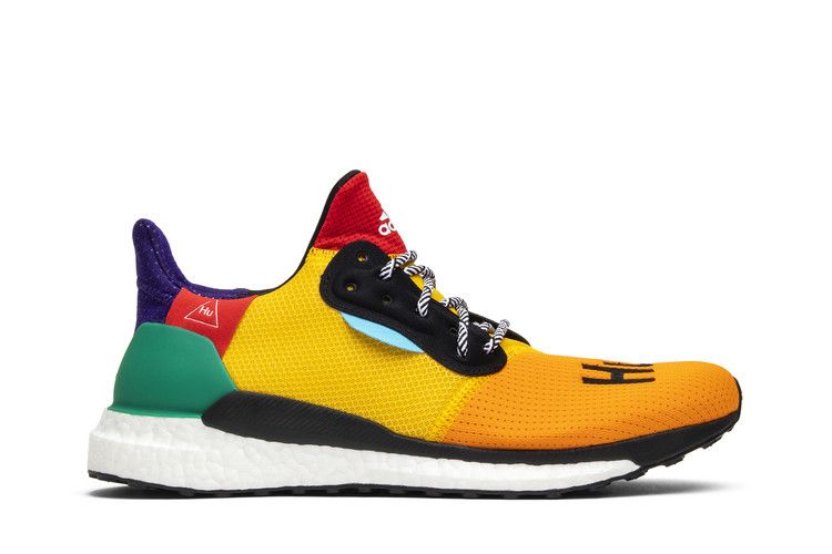 Pharrell x adidas Solar Hu Glide 'Bold Gold' — Black/Bold Gold/Bold Green