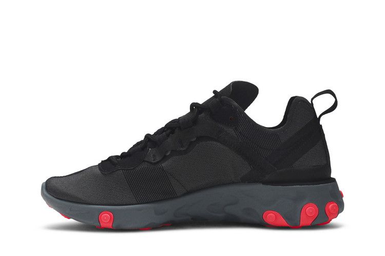 Nike Wmns React Element 55 'Solar Red' — Black/Solar Red-Cool Grey (4)