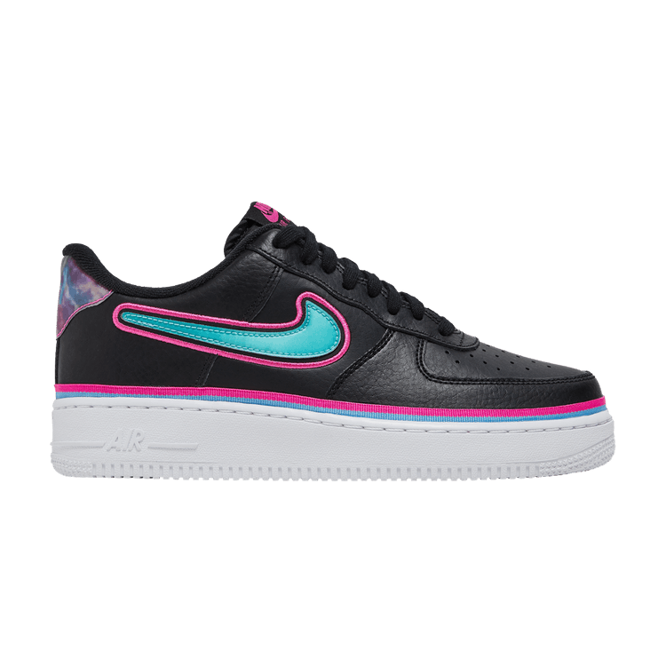 Nike Air Force 1 '07 LV8 Sport 'South Beach' — Black/Blue Gale-Laser Fuchsia