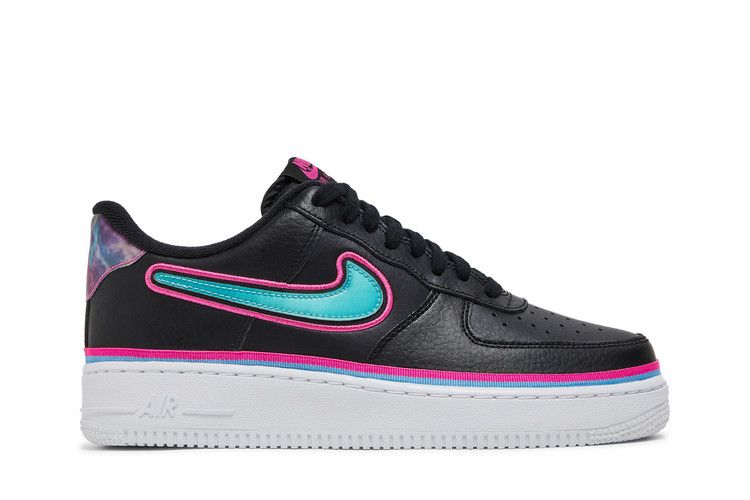 Nike Air Force 1 '07 LV8 Sport 'South Beach' — Black/Blue Gale-Laser Fuchsia (2)