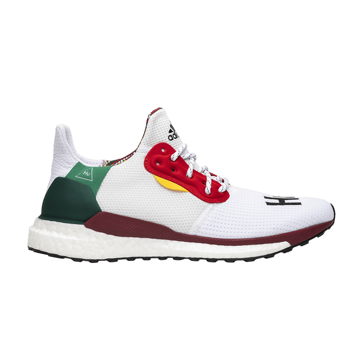 Pharrell x adidas Wmns Solar Hu Glide 'Cloud White' — Cloud White/Core Black/Bold Green