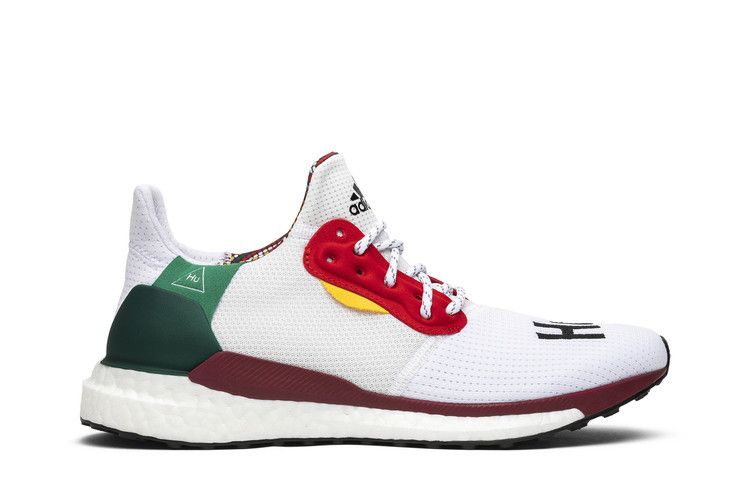 Pharrell x adidas Wmns Solar Hu Glide 'Cloud White' — Cloud White/Core Black/Bold Green