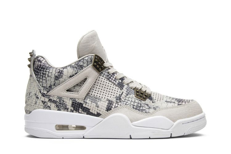 Air Jordan 4 Retro Premium 'Snakeskin' — Light Bone/White/Pure Platinum/Wolf Grey