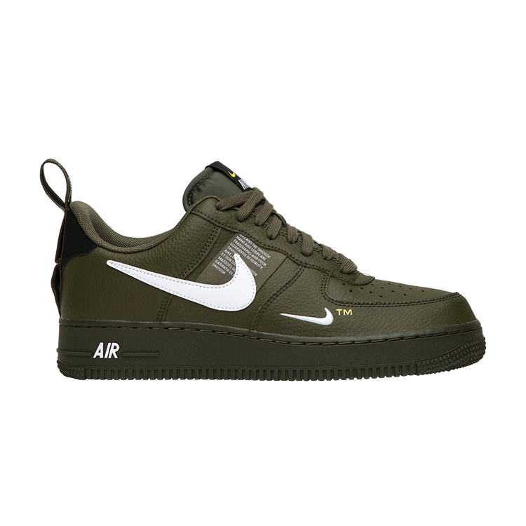 Nike Air Force 1 '07 LV8 'Overbranding' — Olive Canvas/White-Black-Tour Yellow