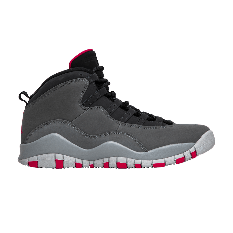 Air Jordan 10 Retro GS 'Smoke Grey' — Dark Smoke Grey/Rush Pink-Black