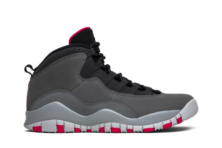 Air Jordan 10 Retro GS 'Smoke Grey' — Dark Smoke Grey/Rush Pink-Black