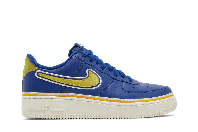 Nike Air Force 1 '07 LV8 Sport 'Warriors' — Deep Royal/University Gold-Off White (2)