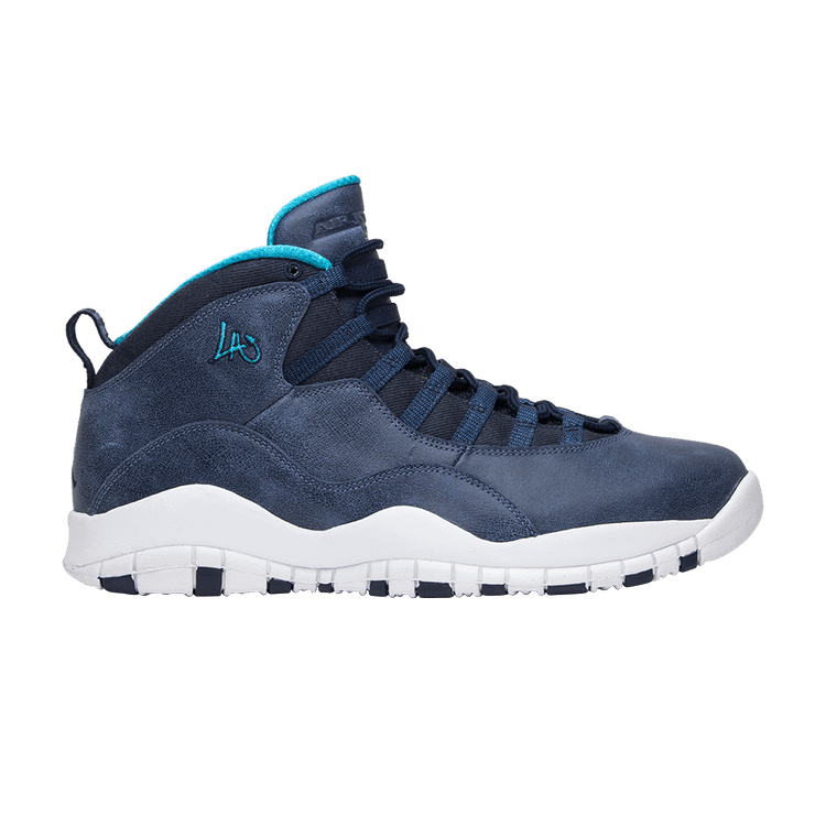 Air Jordan 10 Retro 'Los Angeles' — Ocean Fog/Blue Lagoon-Midnight Navy