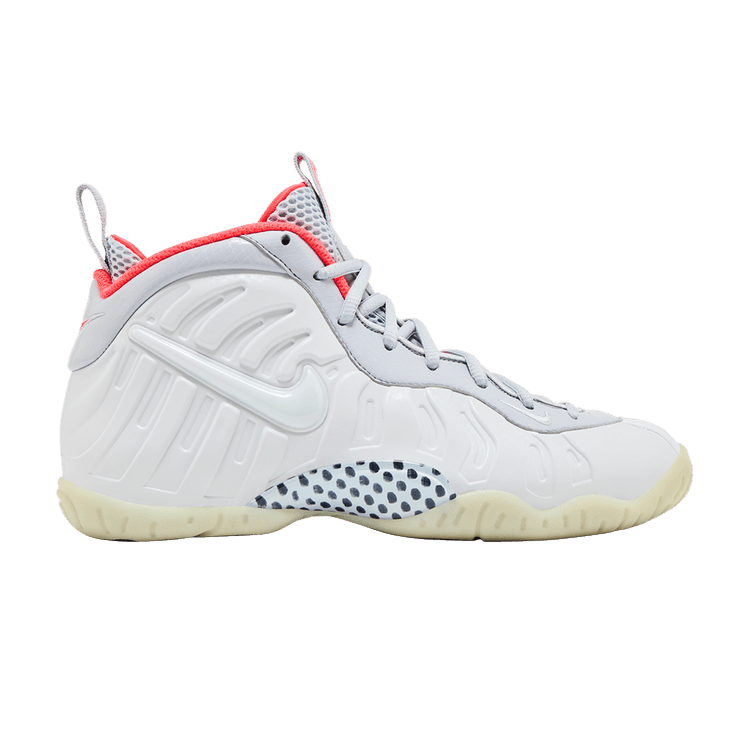 Nike Little Posite Pro GS 'Pure Platinum' — Pure Platinum/Wolf Grey/Bright Crimson/Pure Platinum