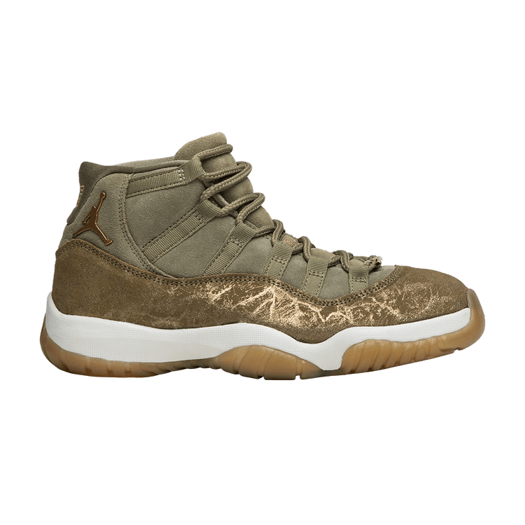 Wmns Air Jordan 11 Retro 'Olive Lux' — Neutral Olive/Sail-Gum Light Brown-Metallic Stout