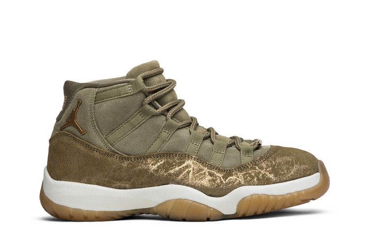 Wmns Air Jordan 11 Retro 'Olive Lux' — Neutral Olive/Sail-Gum Light Brown-Metallic Stout